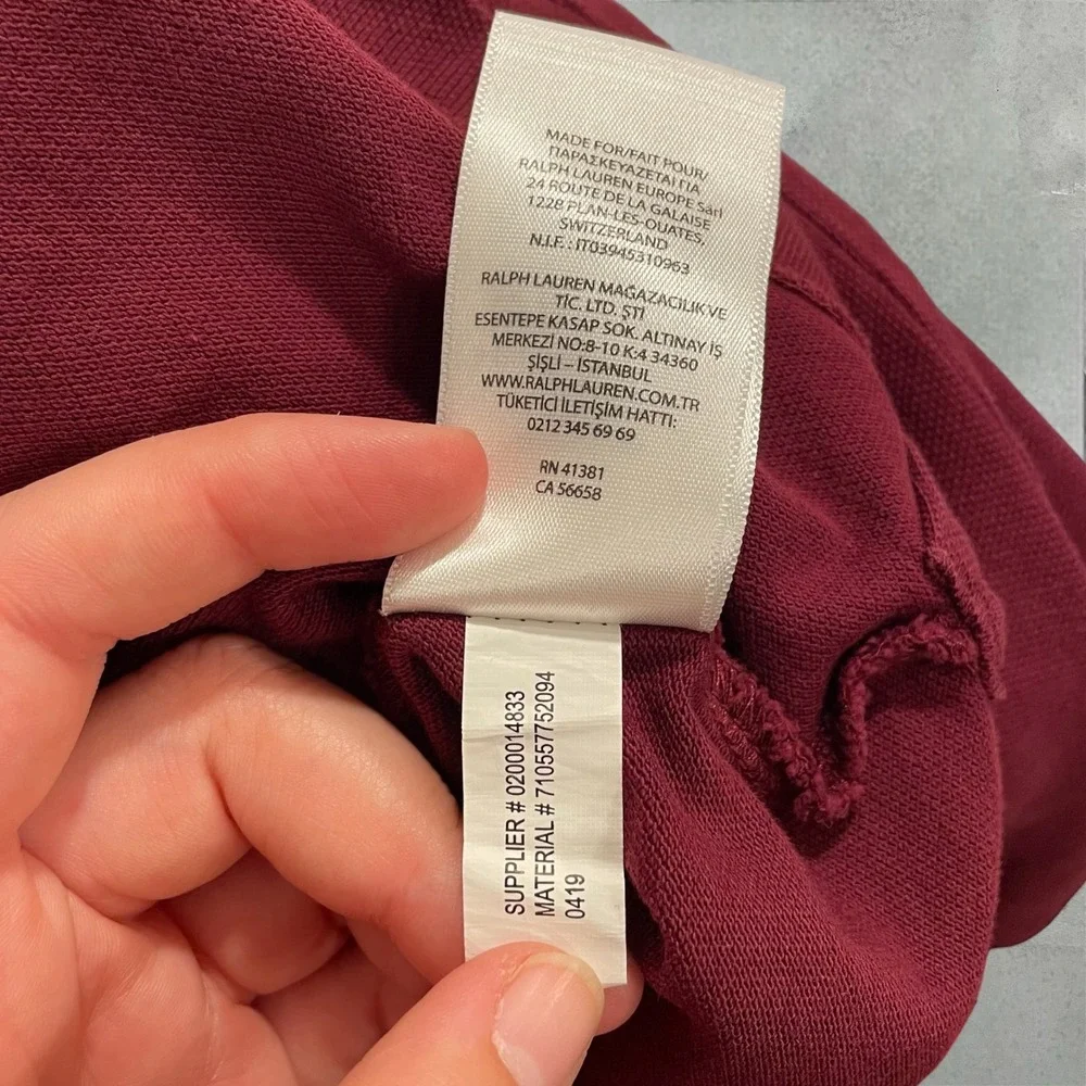 Polo Ralph Lauren Polo Shirt Mens XXL Burgundy Custom Slim Fit Maroon Pique Logo